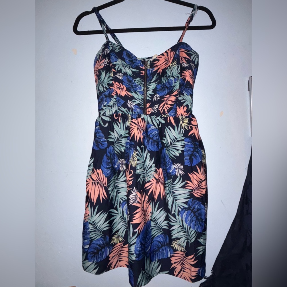 Roxy Blue Pink Spaghetti Strap Sundress